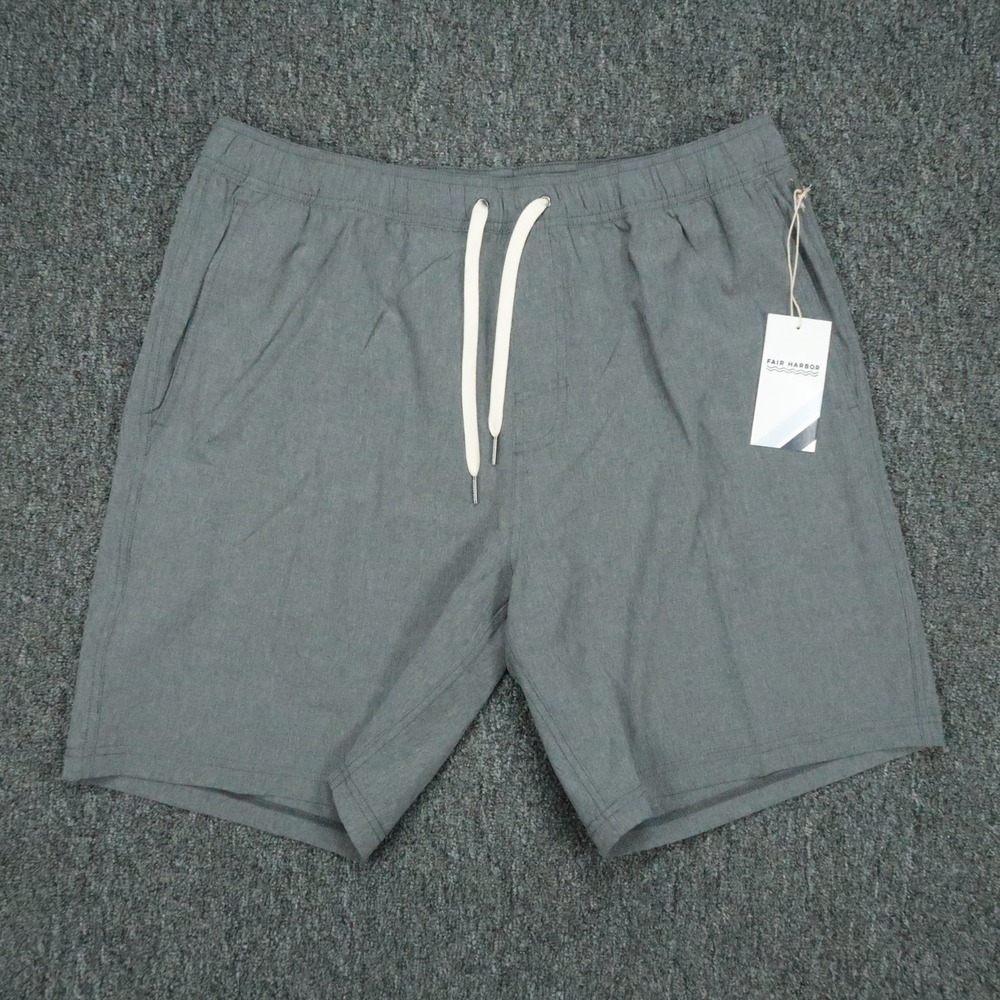 Fair Harbor Swim Shorts Mens XL Gray One Short Beach Stretch Swimming